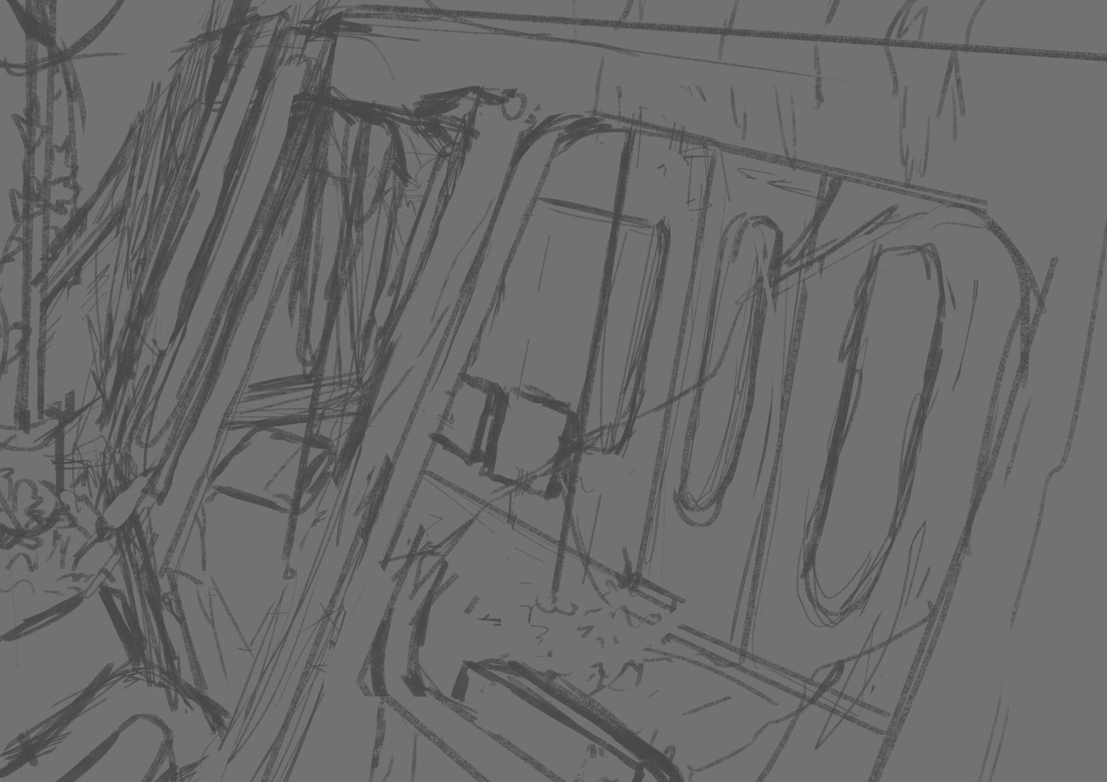 Early environental concept art for my 1st internship with Gatling Gecko Studios.